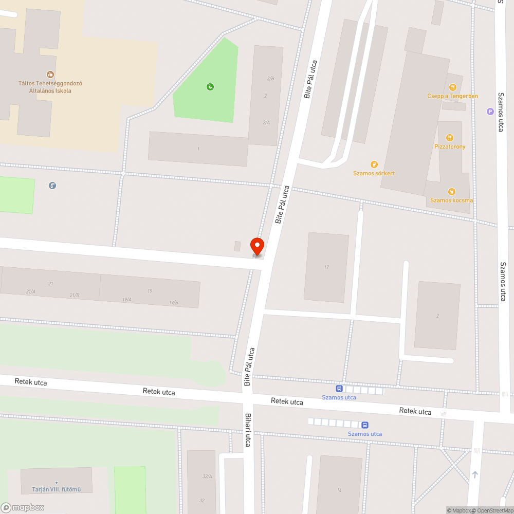 Kátyú az úton bejelentés helye