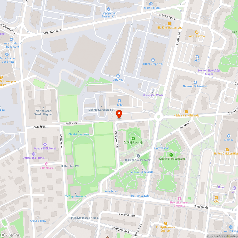 Akadálymentesítésre váró járdaszegély a Huszti úti Lidl-nél bejelentés helye