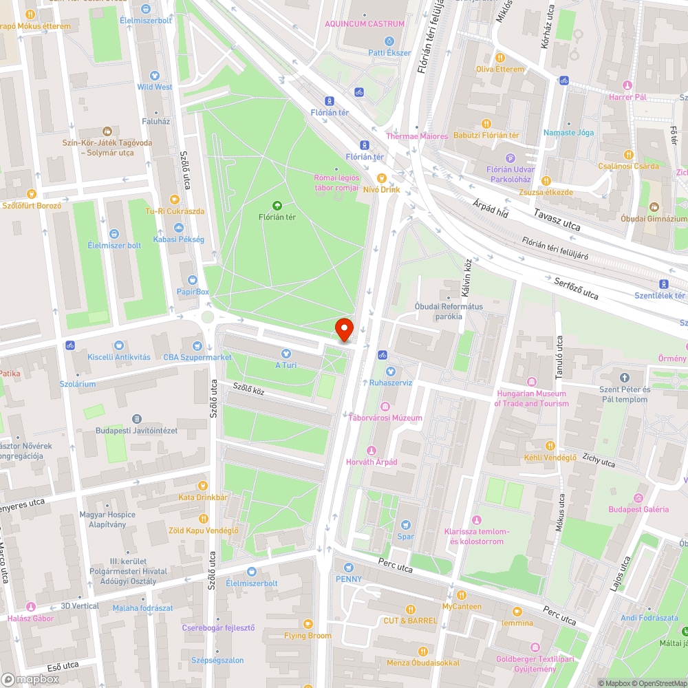 Felgyűrődött járda a Kiscelli utcában bejelentés helye