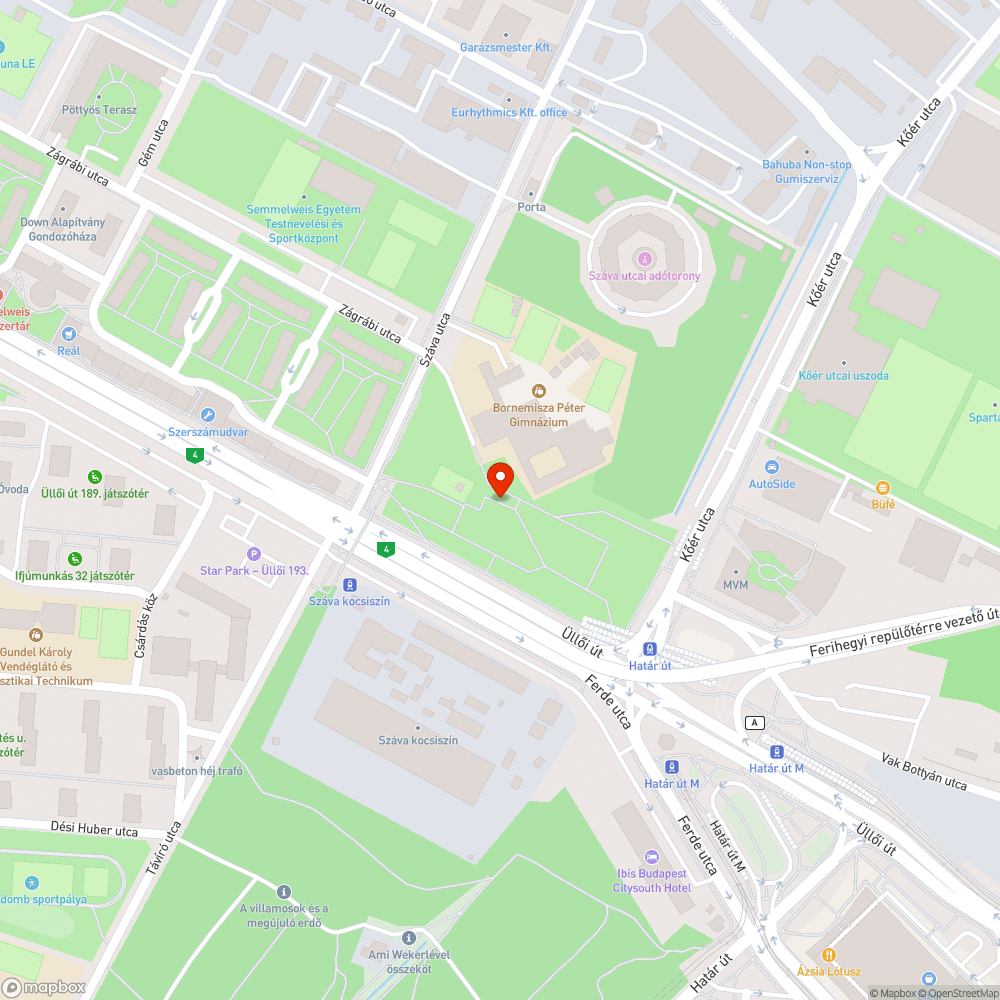 Ivókút a Száva parkban bejelentés helye