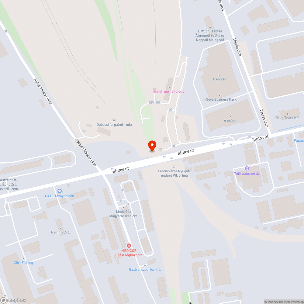 Elhanyagolt járda bejelentés helye