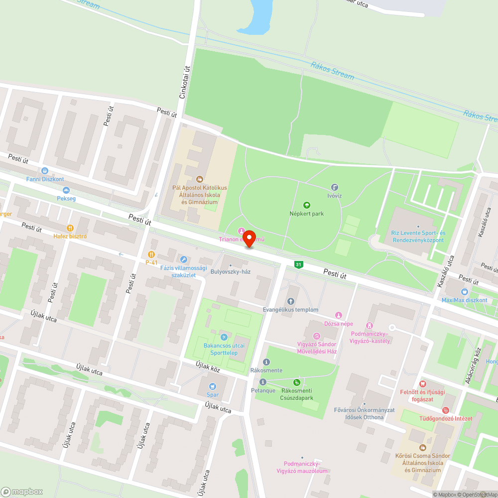 Rozsdás vas bejelentés helye