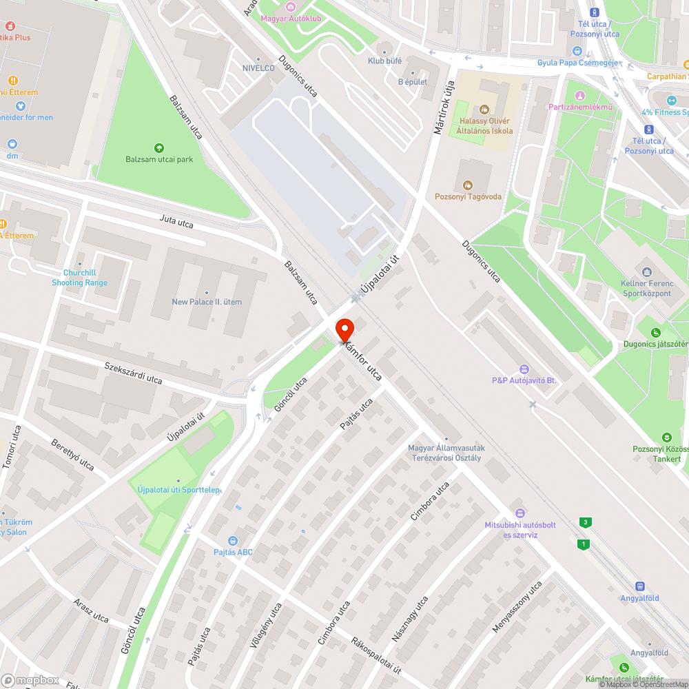 Üres tábla és oszlop bejelentés helye