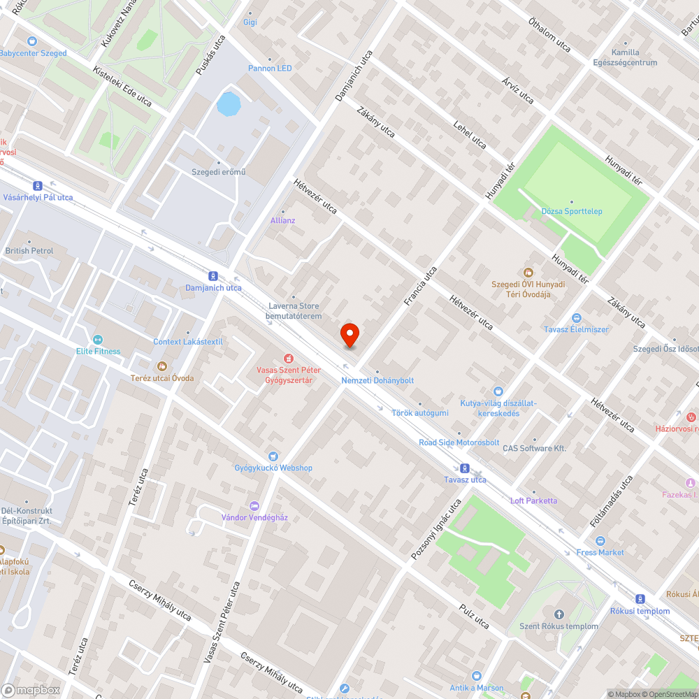 Megrongált telefonfülke bejelentés helye