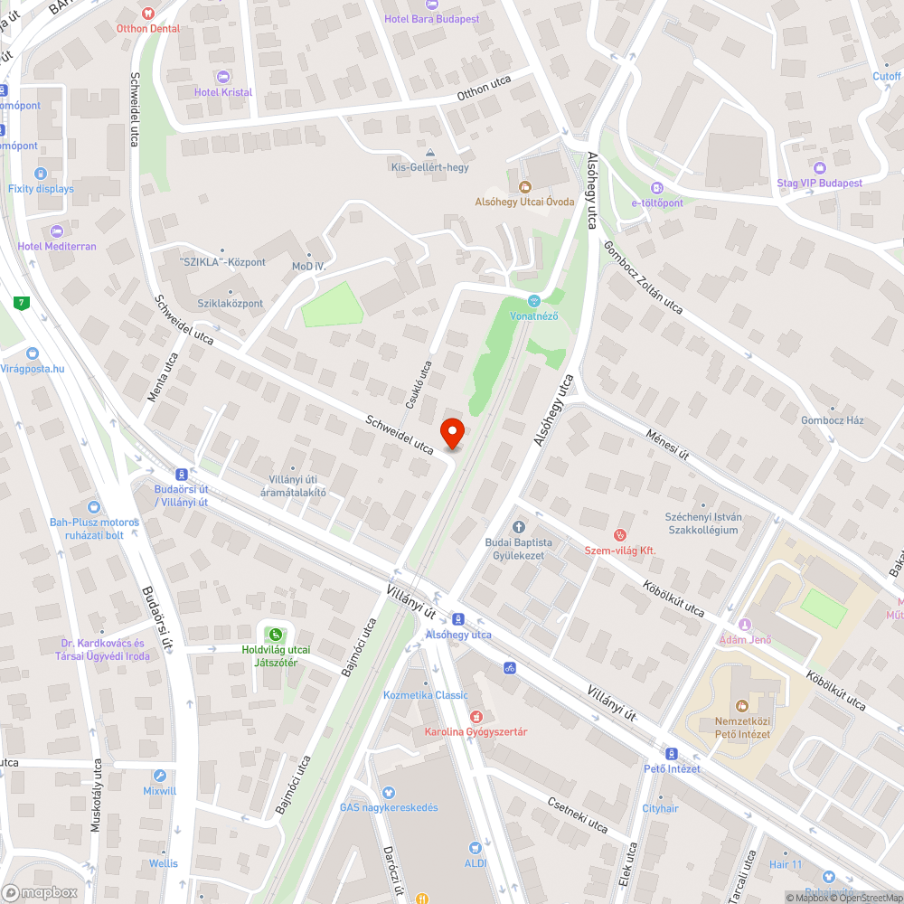 Schweidel utca domború tükör hiánya bejelentés helye