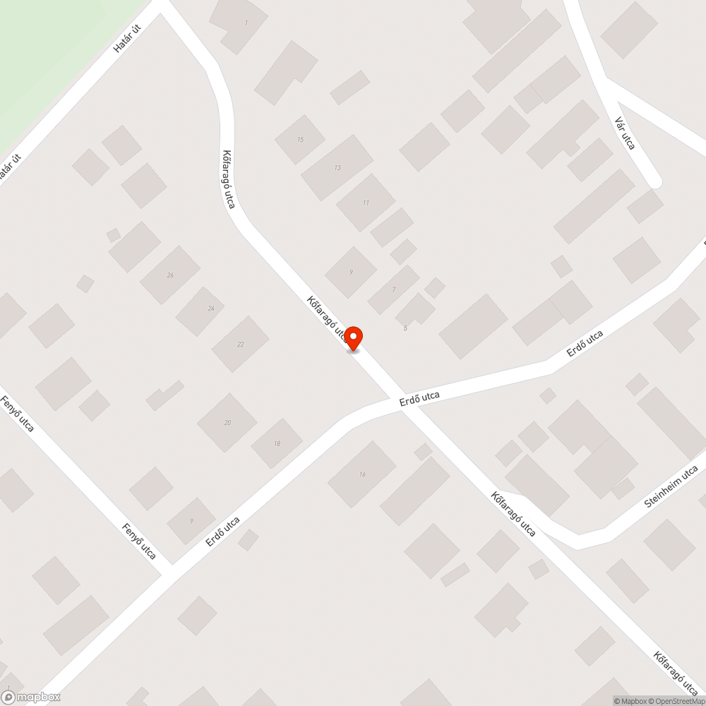 Kőfaragó u. 3 bejelentés helye