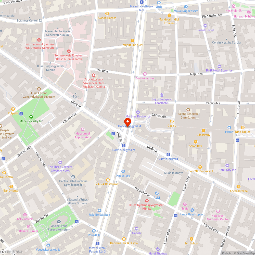 Lezuhant bejelentés helye