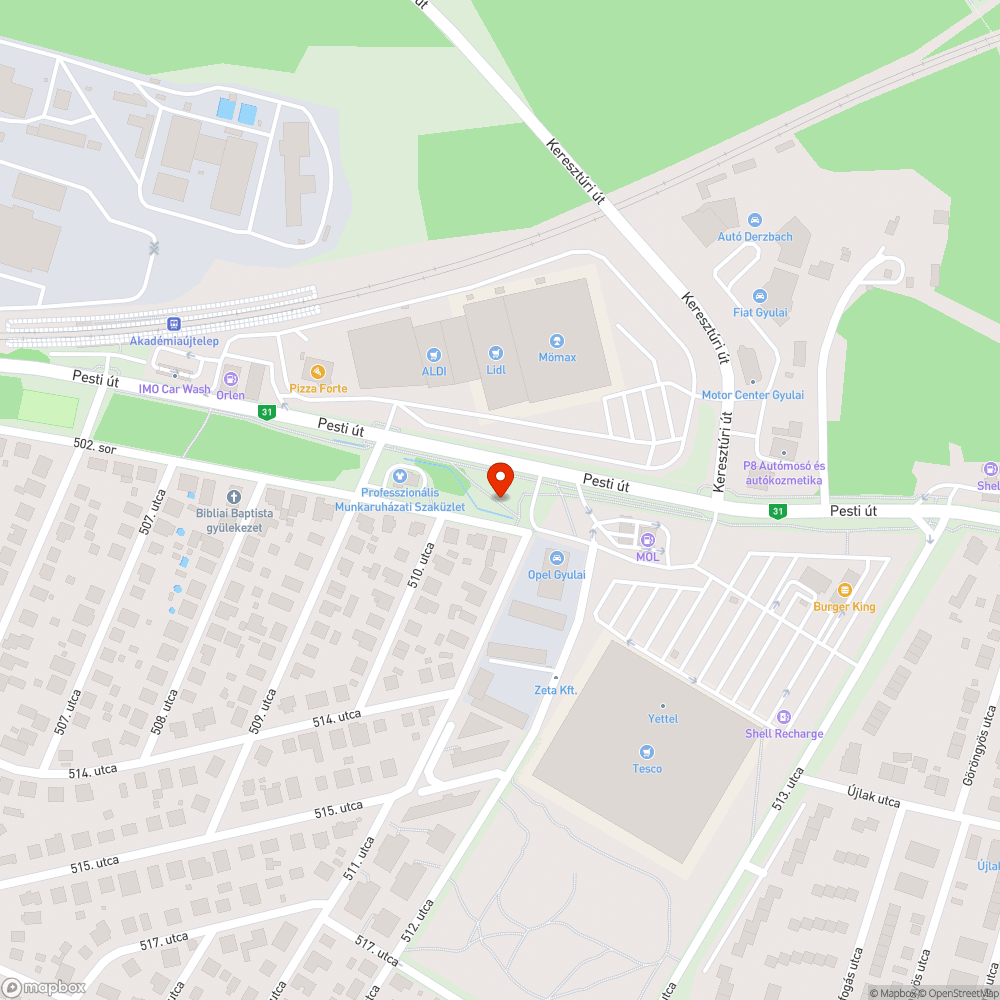 Állandó zöldfelületen parkolás bejelentés helye