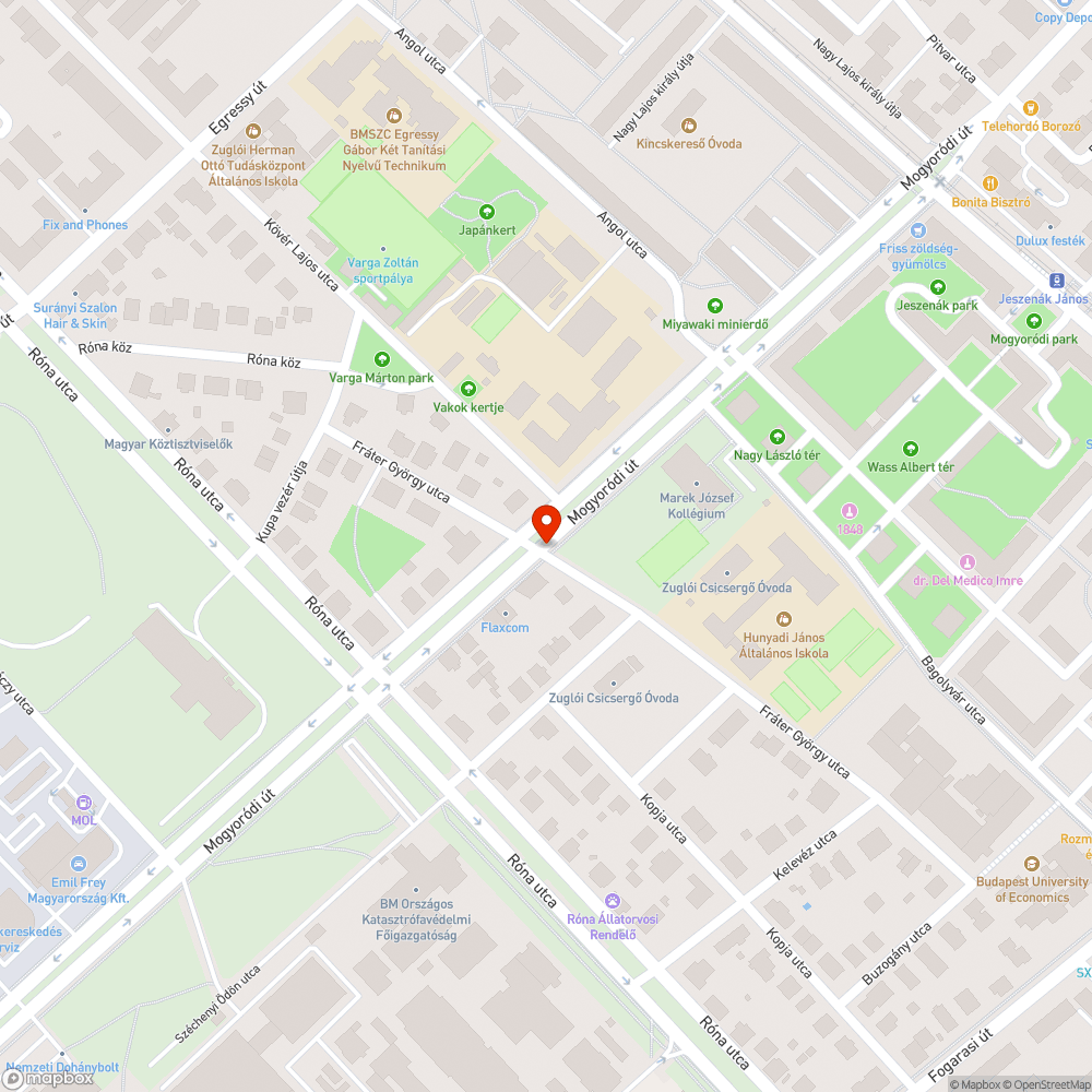 Megrongált szerelvényű tüzivíz-csap bejelentés helye