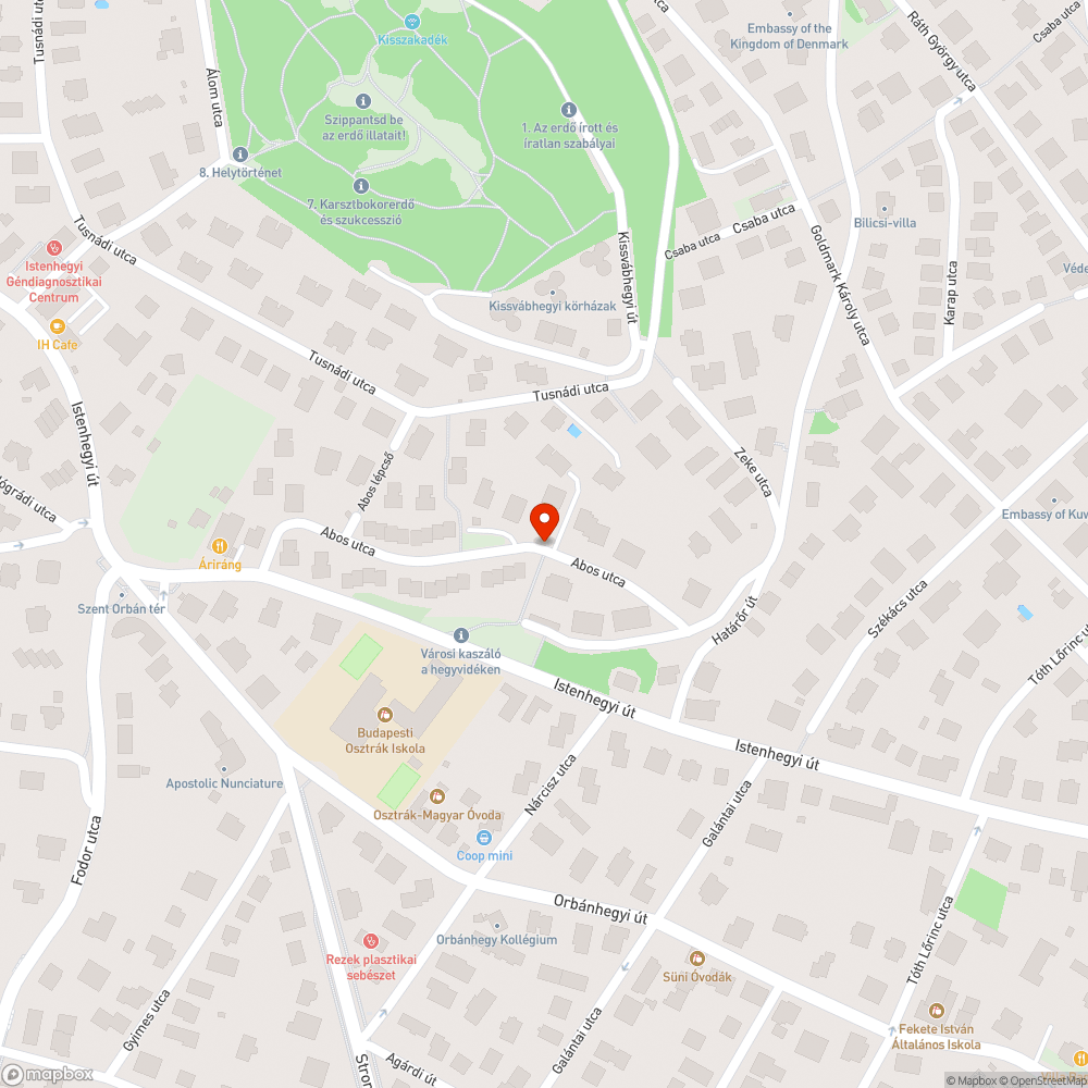 Építési törmelék a zöldterületen bejelentés helye