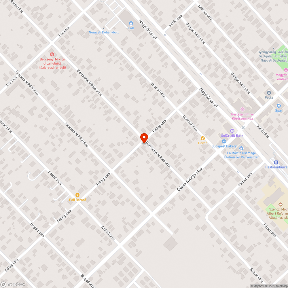 Sittel feltöltött árok a Felleg utca 22 előtt bejelentés helye