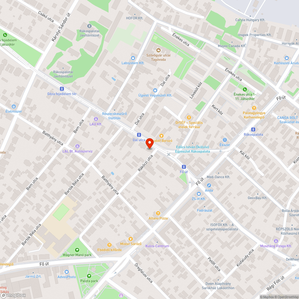 Elhagyott furgon - Pozsony utca bejelentés helye