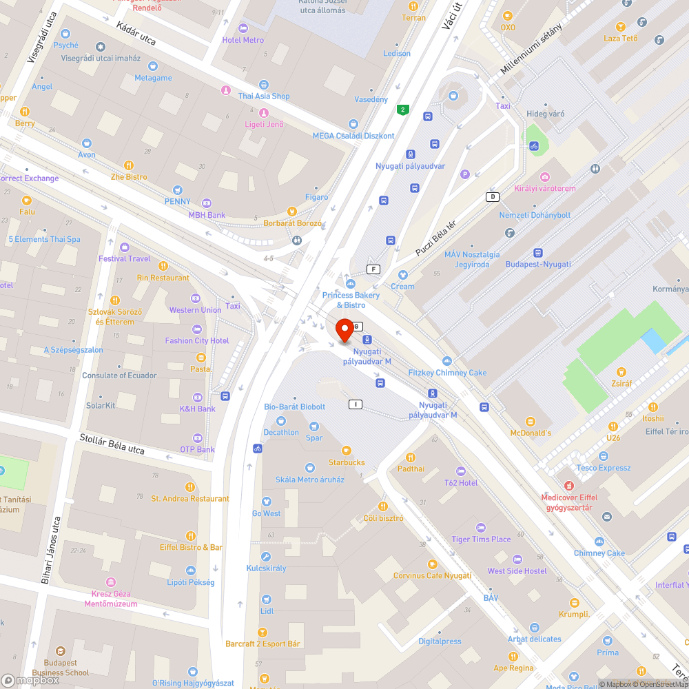 Graffiti a Nyugati téren bejelentés helye