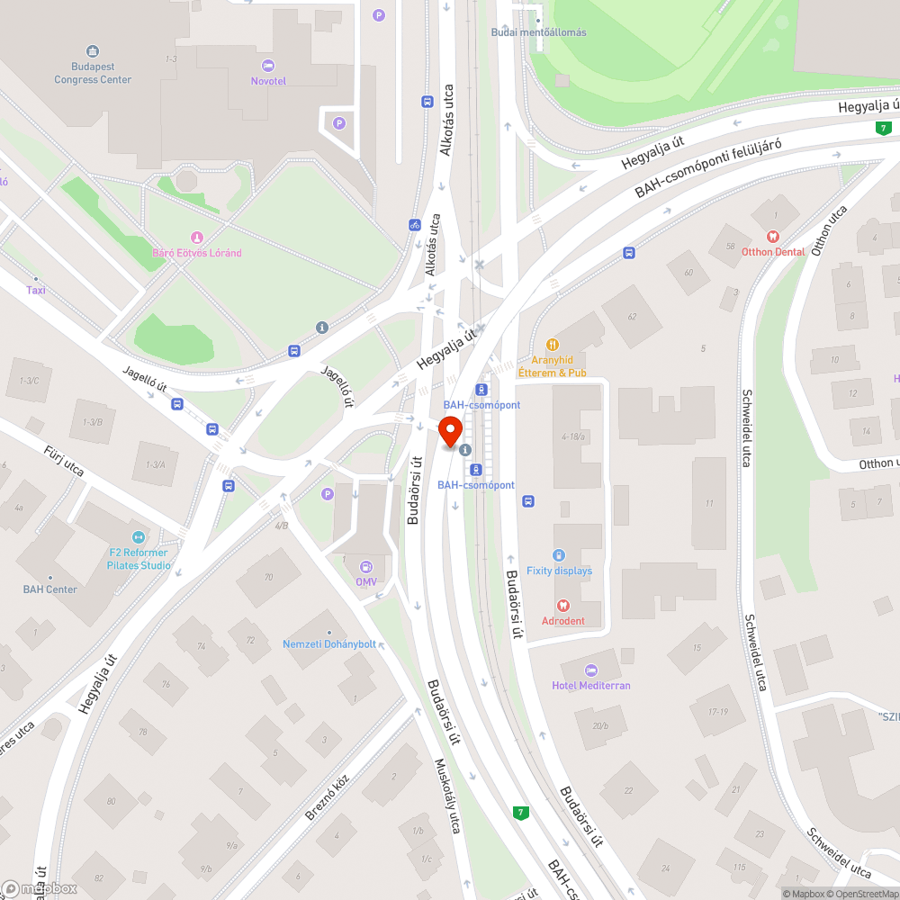 Hibás kerékpársáv tábla (BAH csomópont) bejelentés helye