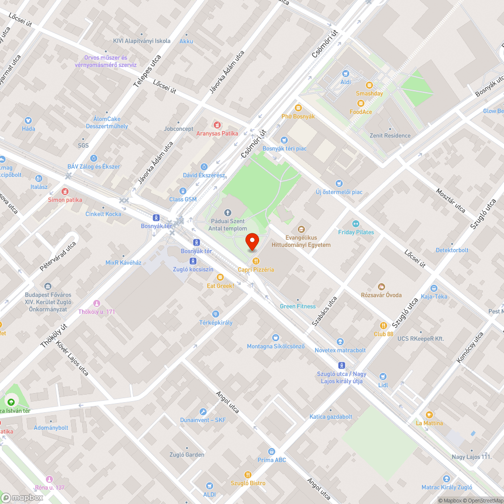 Bosnyák könyvmegálló bejelentés helye