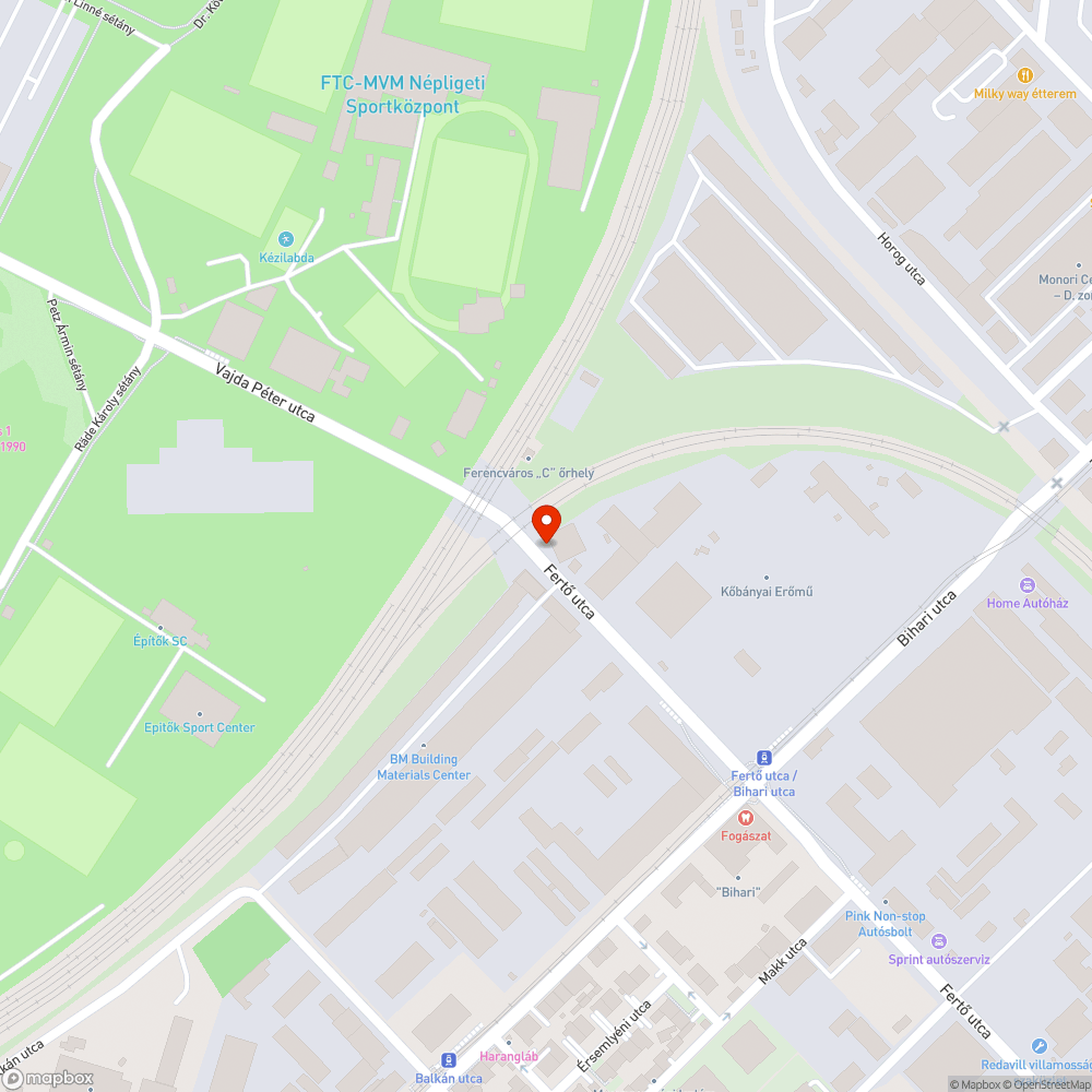 Beszakadó víznyelő a Fertő úton bejelentés helye