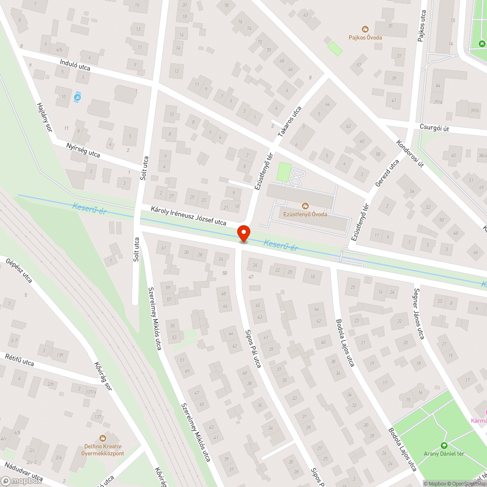 Kátyúk az út közepén bejelentés helye