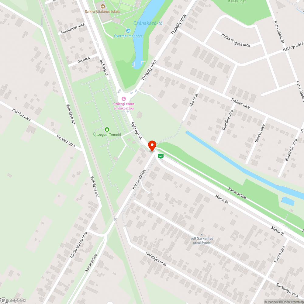 Mély gödör a kerékpárúton bejelentés helye