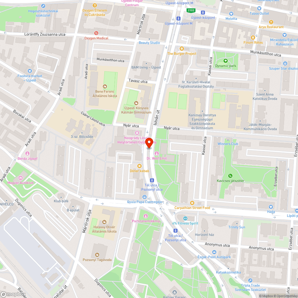 Hiányzó felfestés bejelentés helye