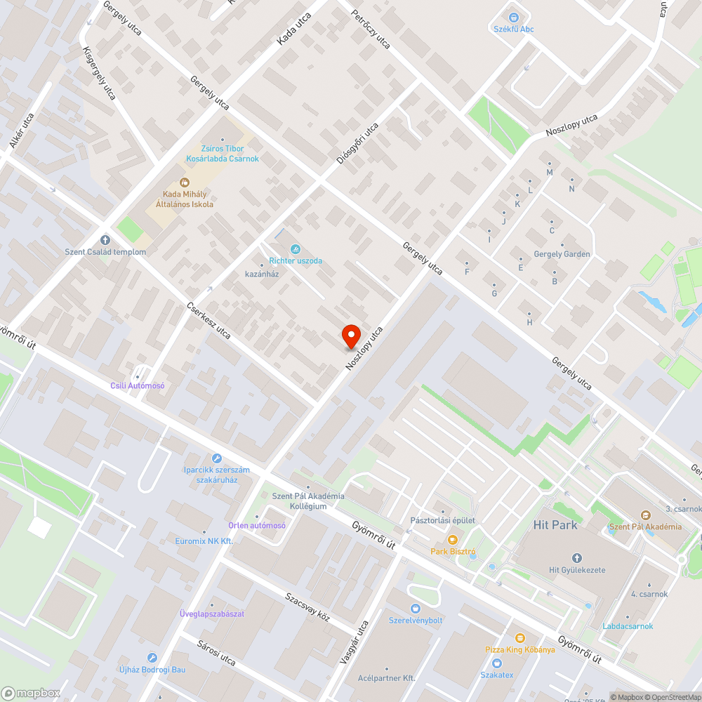 Putris utcaszakasz bejelentés helye