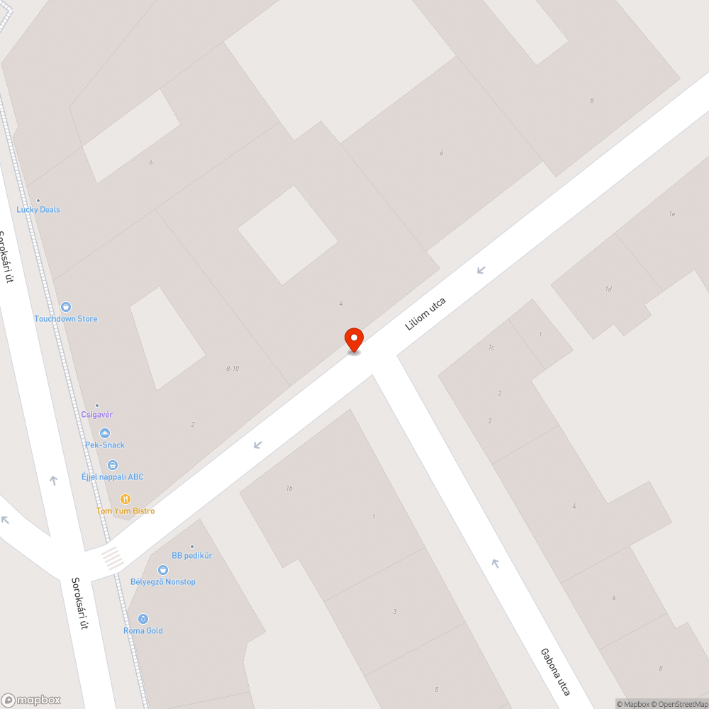 úthiba a közműfelújítás után - Gabona utca / Liliom utca bejelentés helye