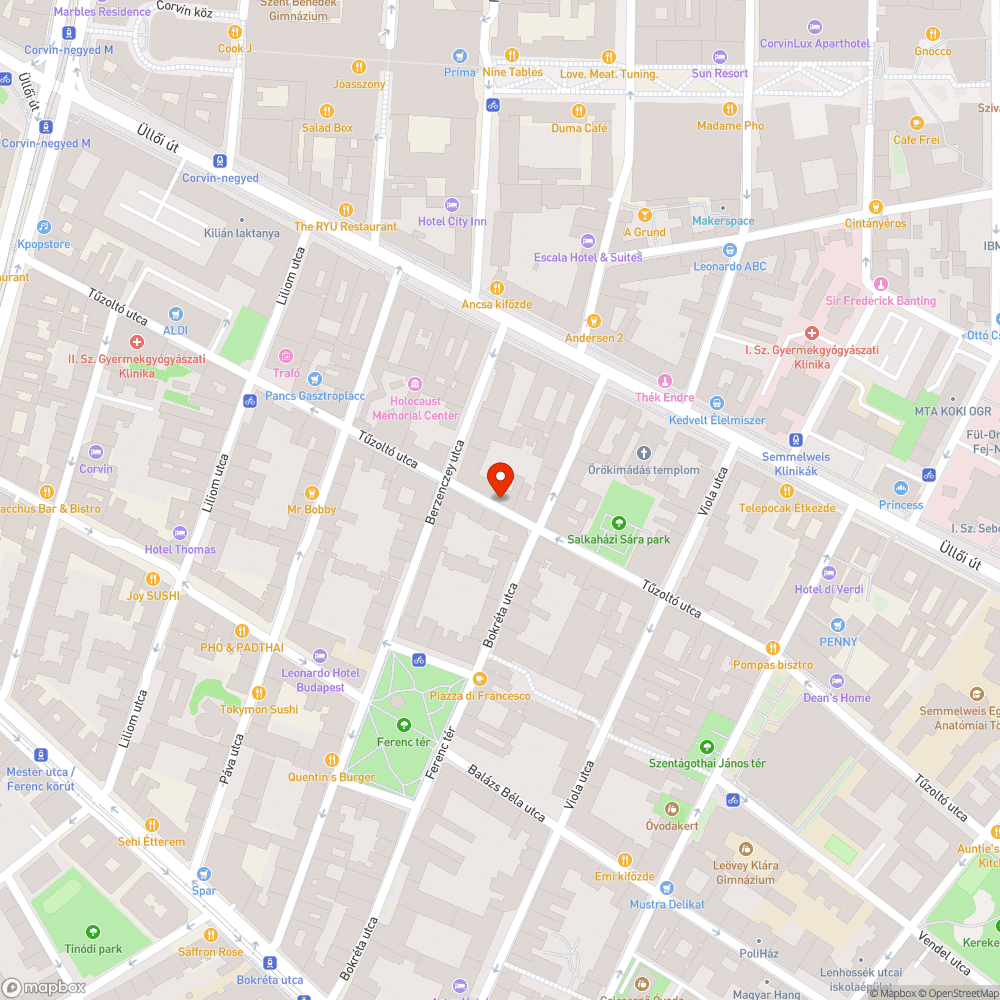 úthiba a közműfelújítás után - Tűzoltó utca bejelentés helye