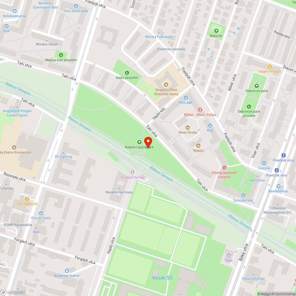 Hiányzó járda és világítás bejelentés helye