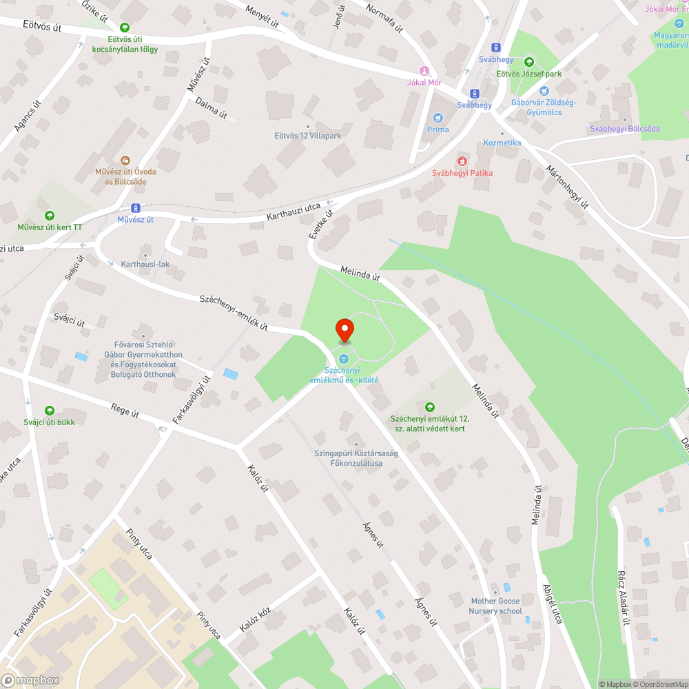 Szétszakadt zászló és graffiti a Széchenyi emlékműnél bejelentés helye