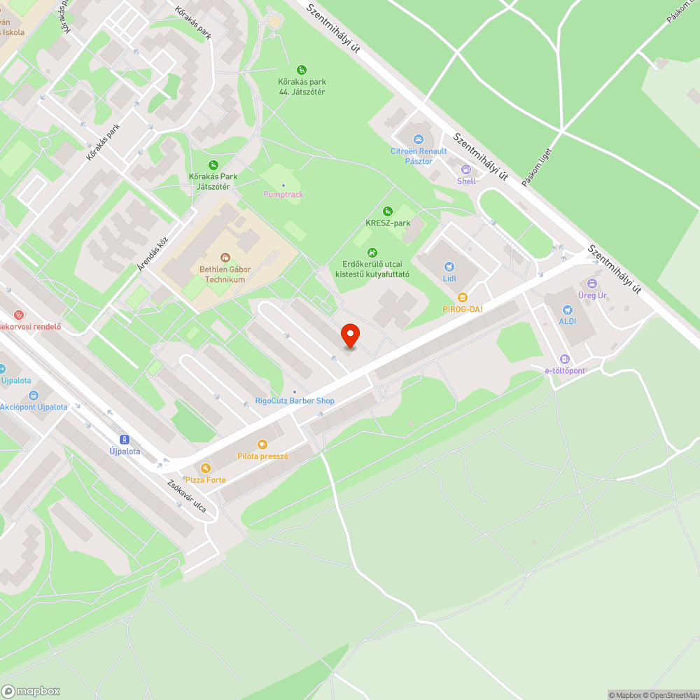 Szétesett fülke bejelentés helye