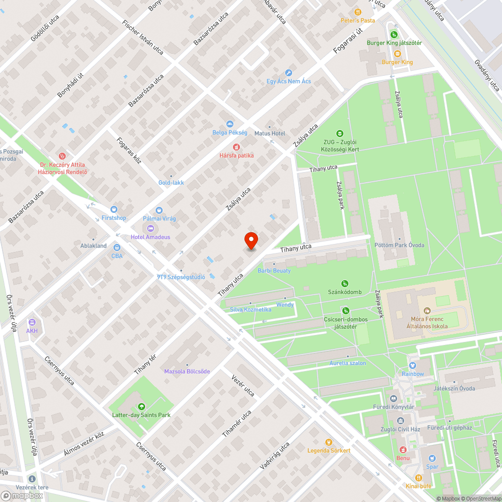 kátyú bejelentés helye