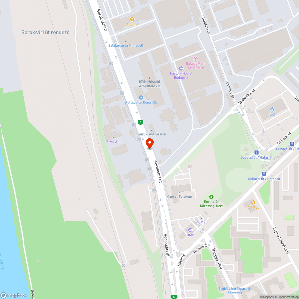 Megrongált szemetes bejelentés helye