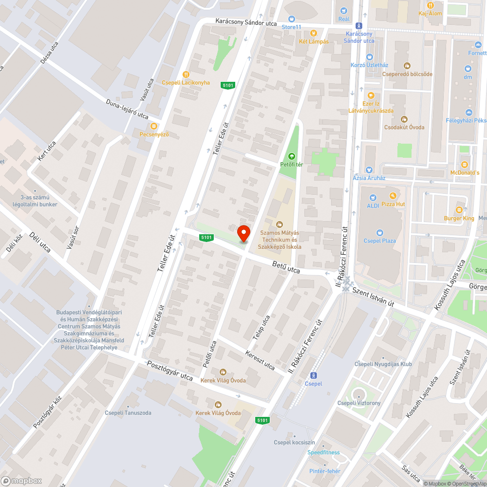 Szemét bejelentés helye