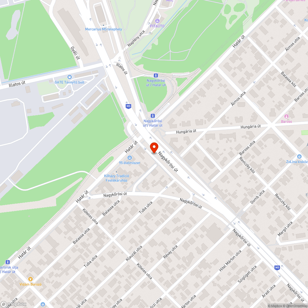 Járdaszűkület bejelentés helye