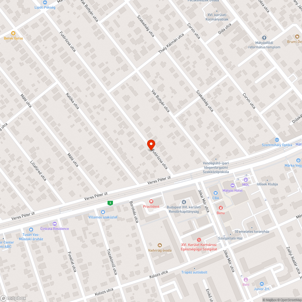 Félig letört faág bejelentés helye