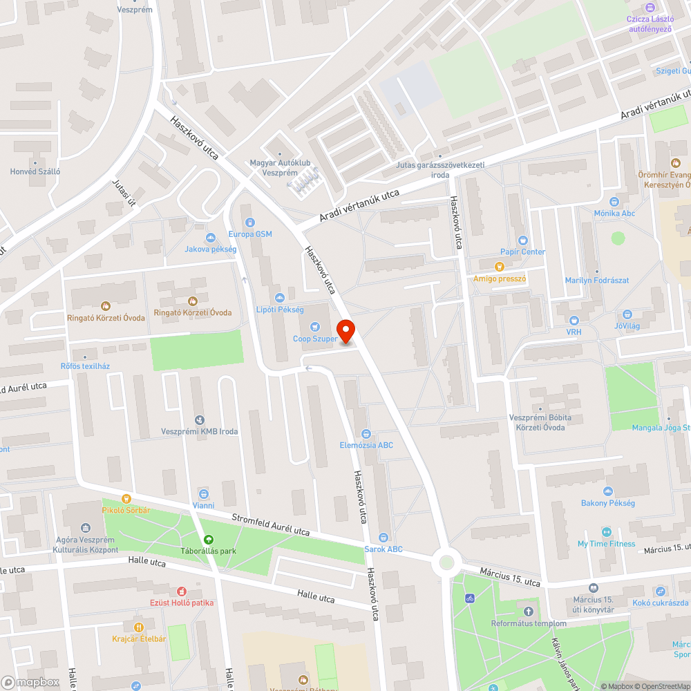 Elhagyott jármű bejelentés helye