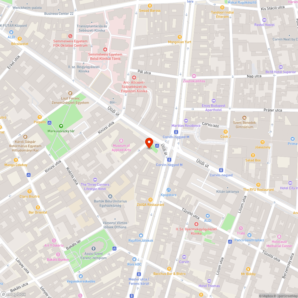 Szemét, és emberi ürülék az Angyal István parkban bejelentés helye