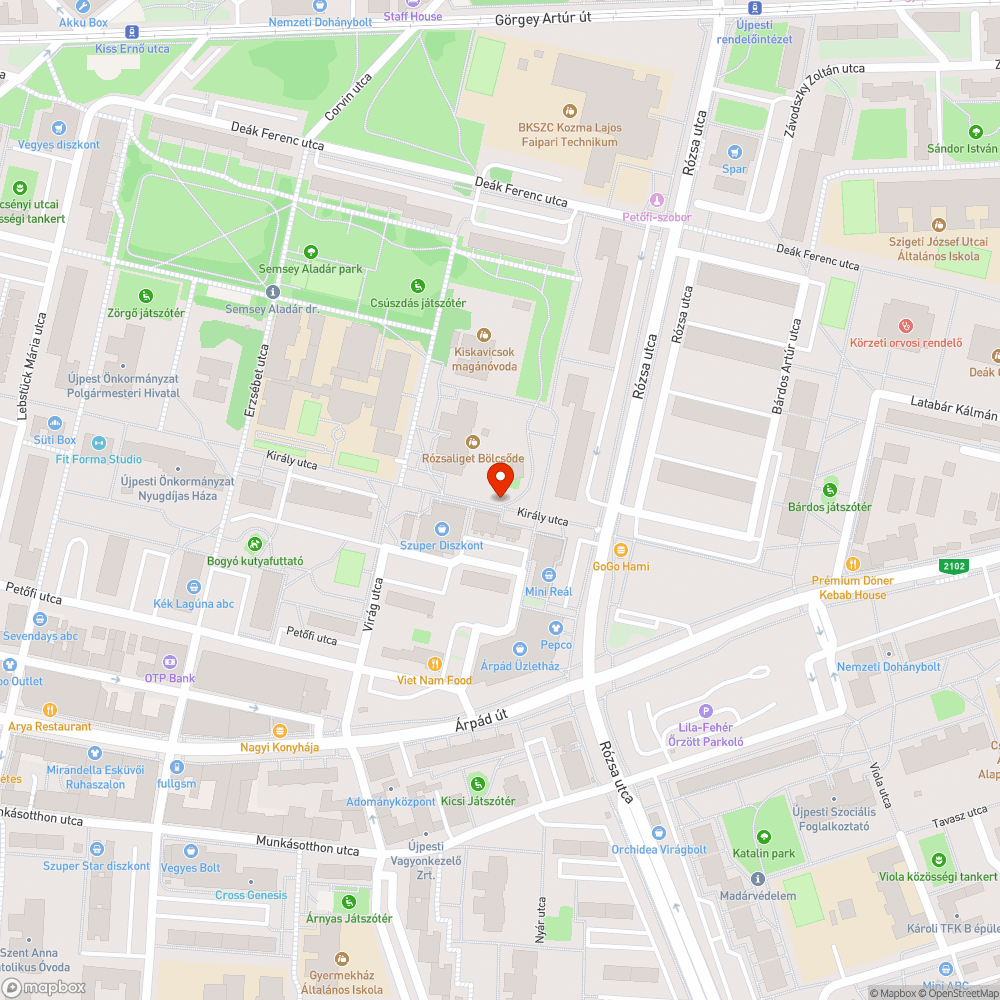 Törött  aknafedő bejelentés helye