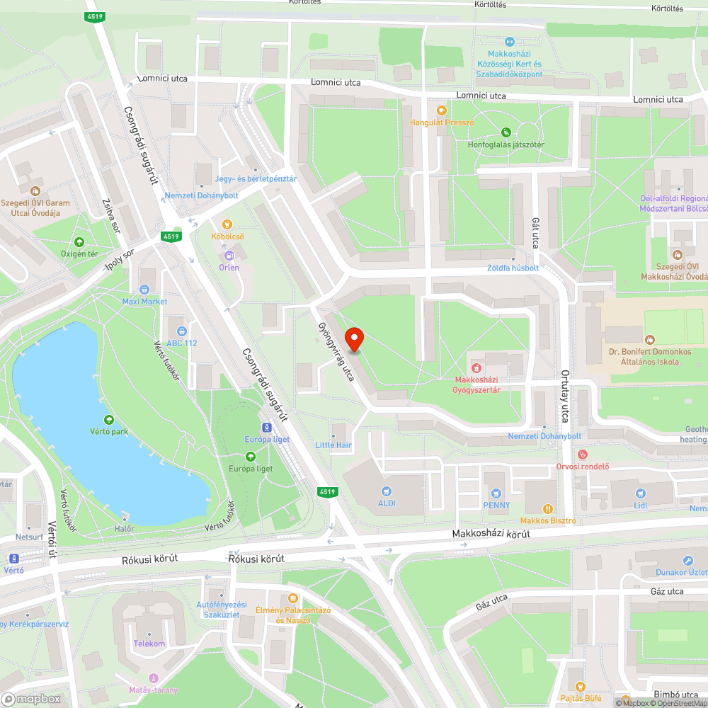 Elhagyott autó bejelentés helye