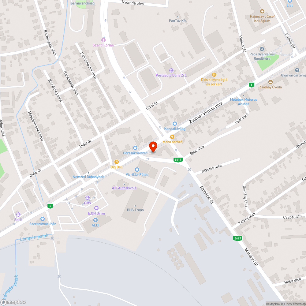 Szörnyű, hepehupás út a Mohácsi út elején bejelentés helye