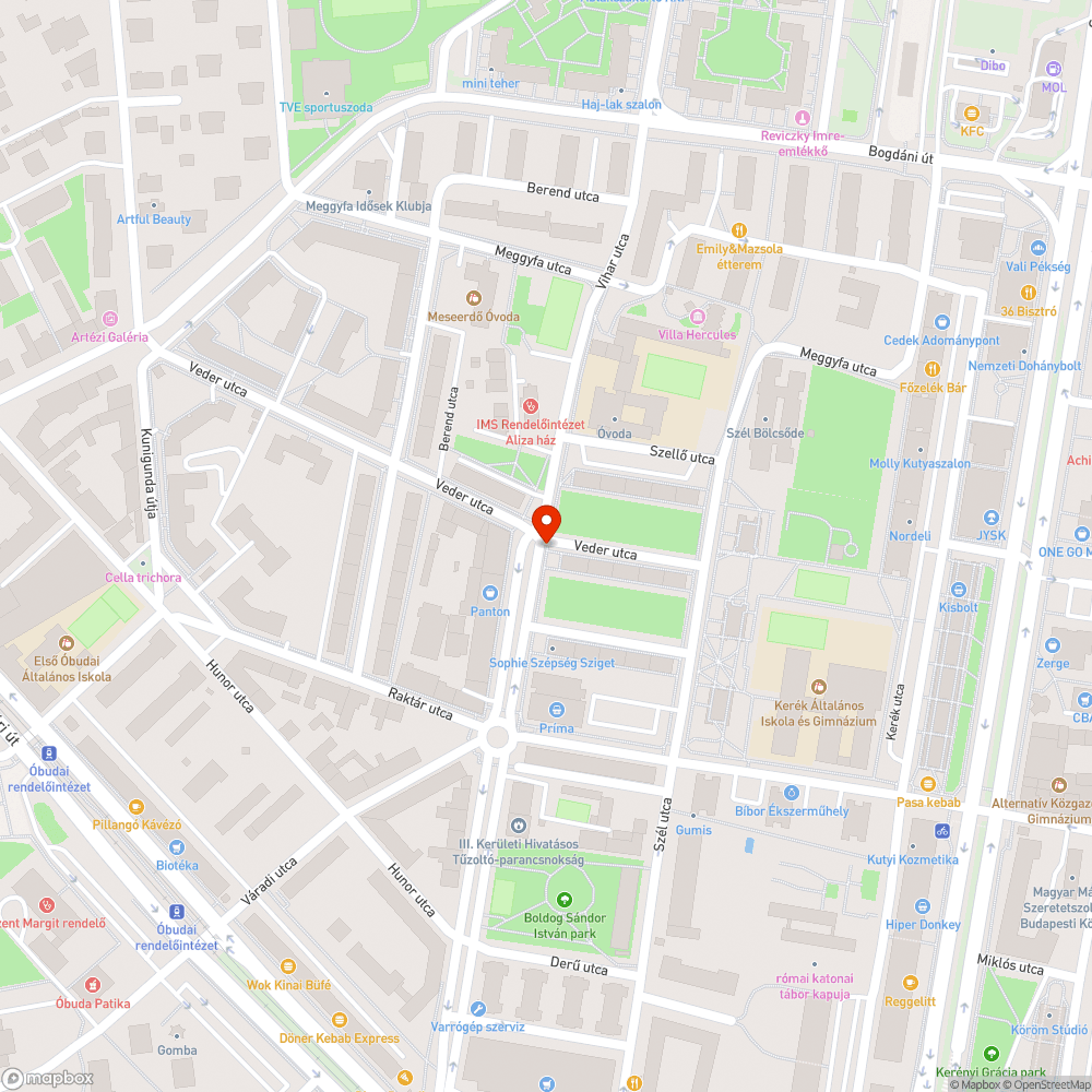 Beszakadt úttest bejelentés helye