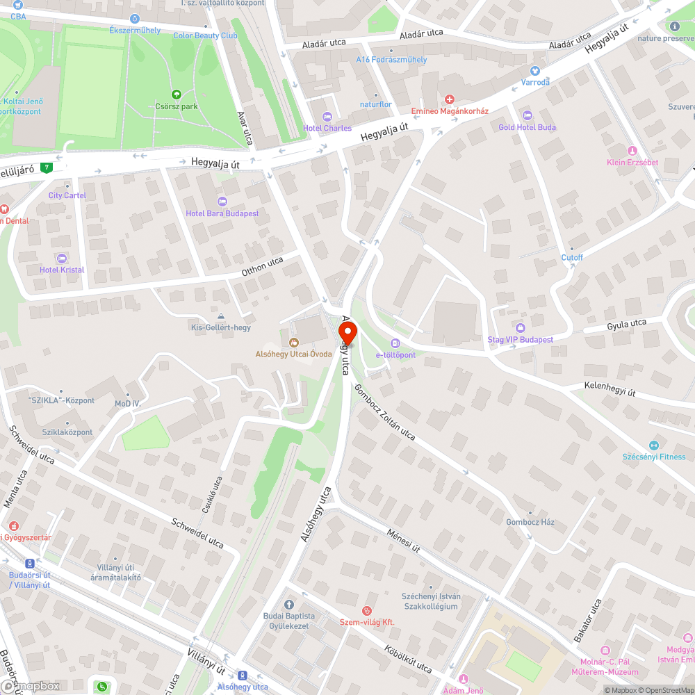 Üvegszilánkok bejelentés helye