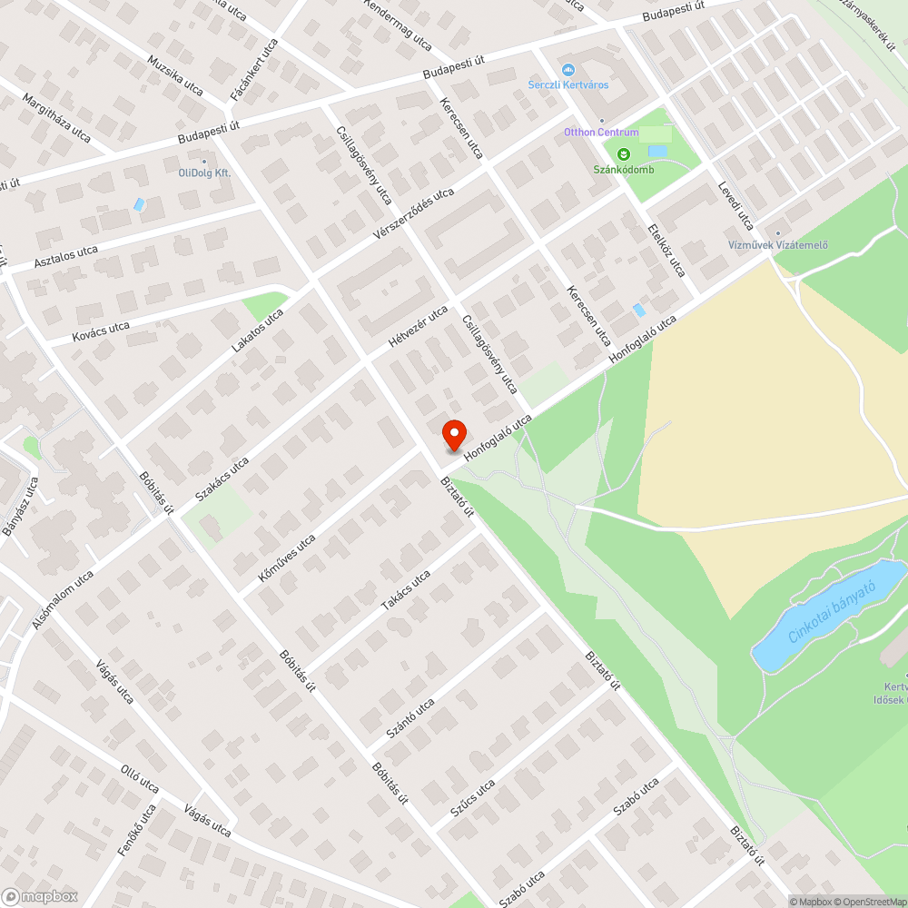 Olvashatatlan utcanevtabla bejelentés helye