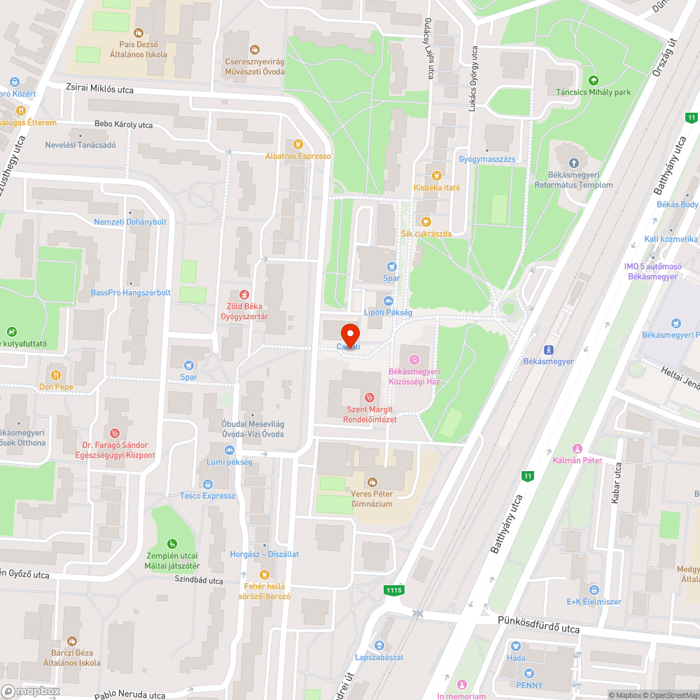 Eldugult rács bejelentés helye