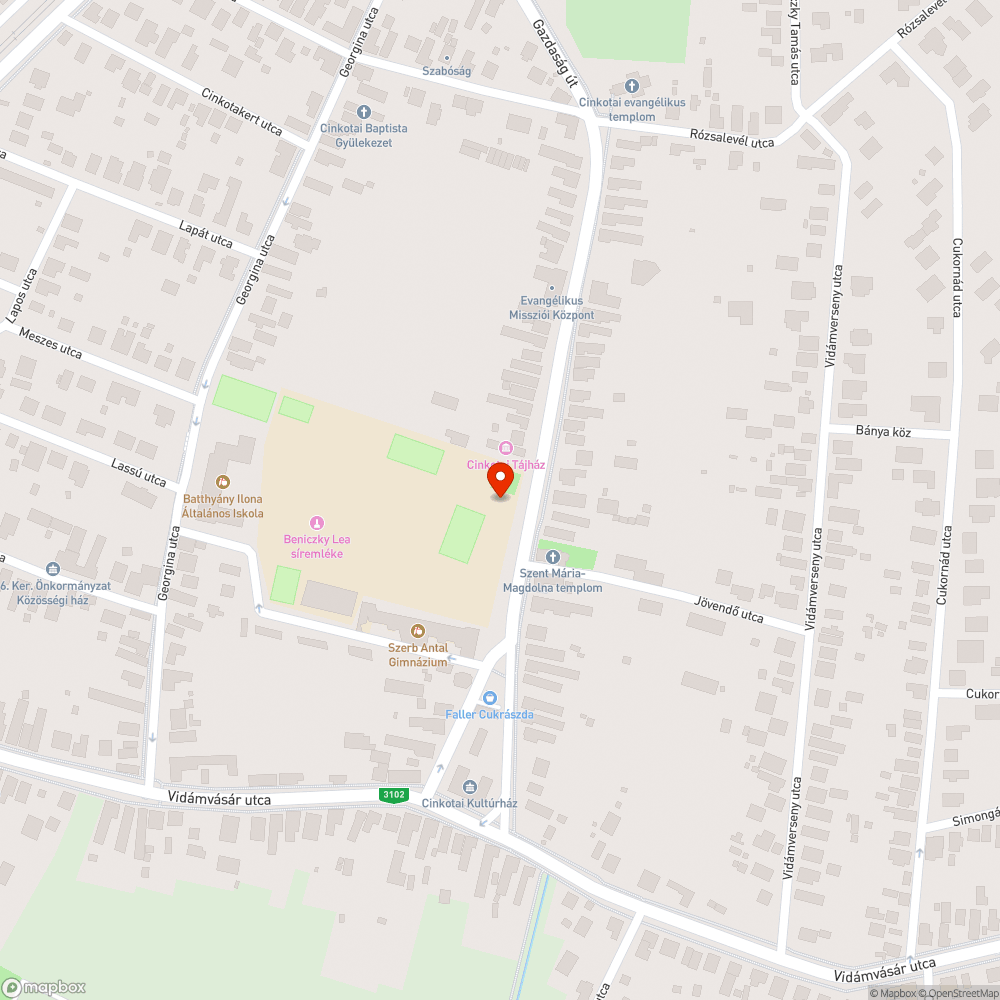 Cinkotai játszótér bejelentés helye