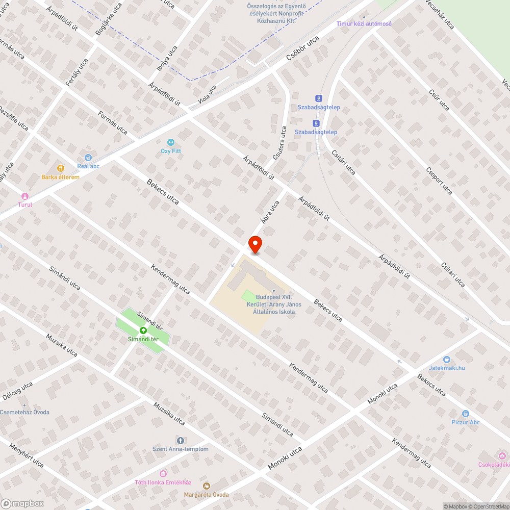 Buszmegálló felfestés bejelentés helye