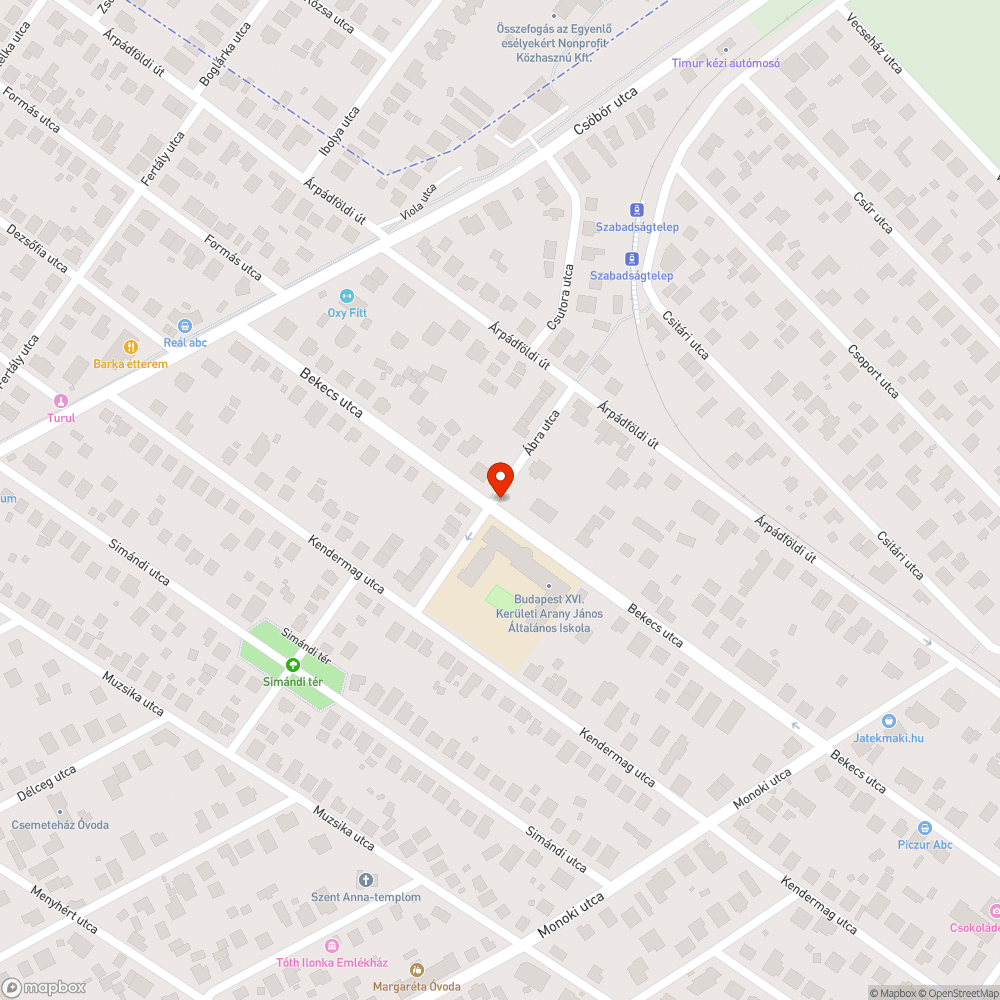 Vissza nem festett zebra bejelentés helye