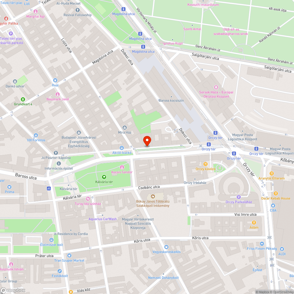 Kiszáradt fa bejelentés helye