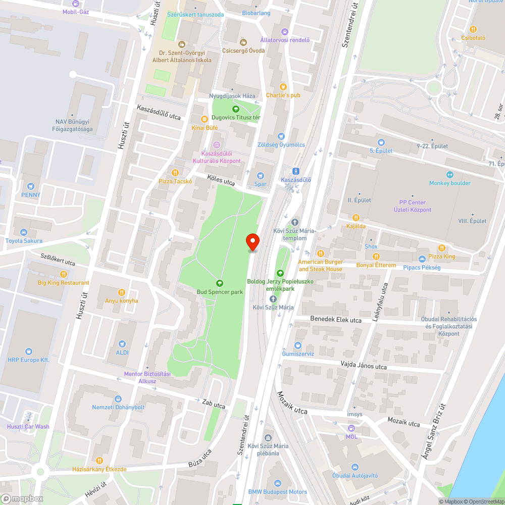 Kátyú a lefolyó mellett bejelentés helye