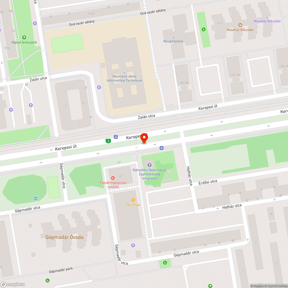 Megrongált szemetes bejelentés helye