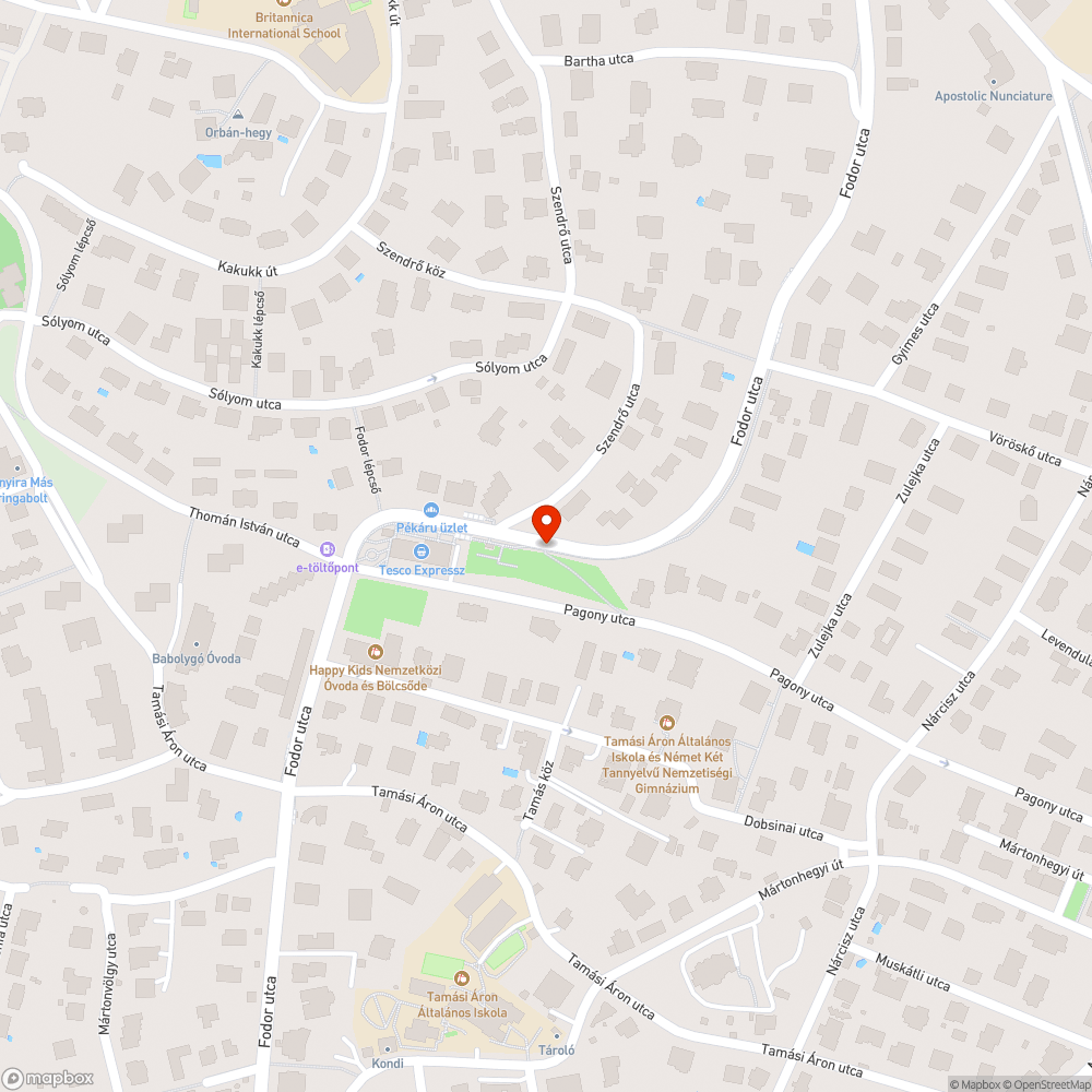 Balesetveszélyes zászlótartó bejelentés helye